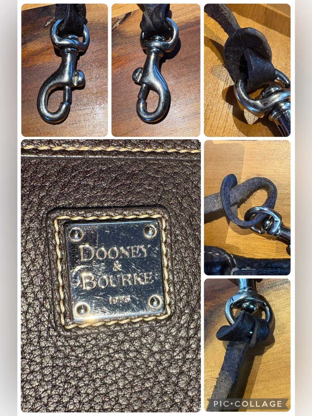 Dooney Pebble Grain Tassel Drawstring Shoulder Bag Mini Tote Plumes Lining - Picture 10 of 11